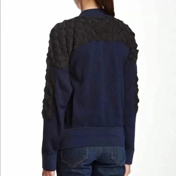 🔥Eleven Paris🔥 | Dark Navy  wool blend zip up sweater - Picture 2 of 15